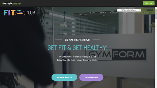 FitnessClub - Mẫu thiết kế website chuyên dùng cho lĩnh vực sức khỏe và thể hình